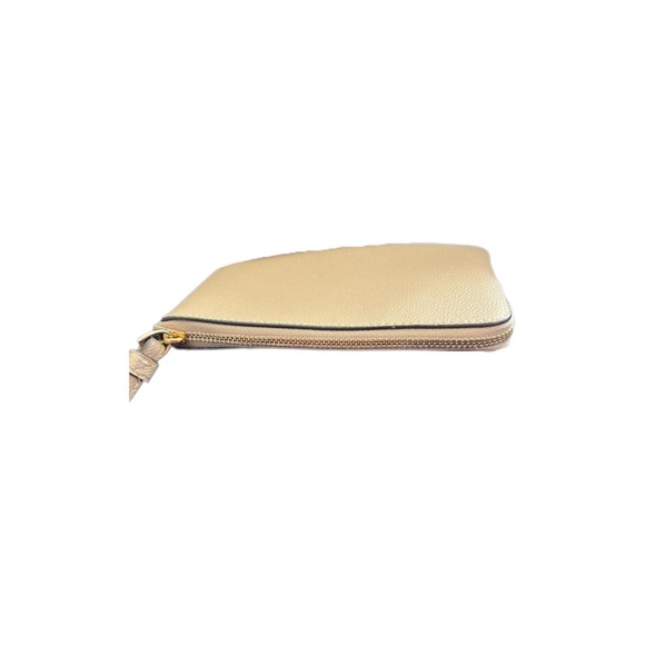 COACH wristlet purse. Like new, never used. 58032-IMTAU. Taupe with gold logo. - Picture 2 of 8